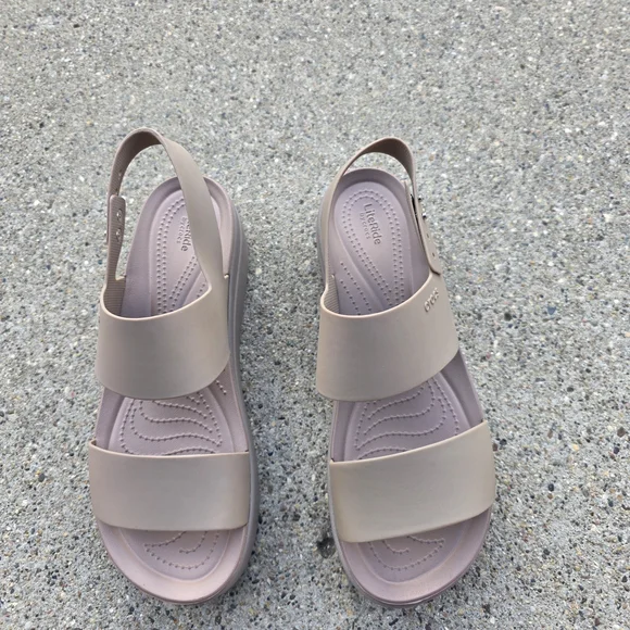 Litestride By Crocs Women’s Classic Platform Sandal in Blush Size 11 - Picture 4 of 12